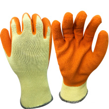 El trabajo de cartón NMSAFETY usa guantes de trabajo de látex recubiertos con revestimiento de polycotton de calibre 10
